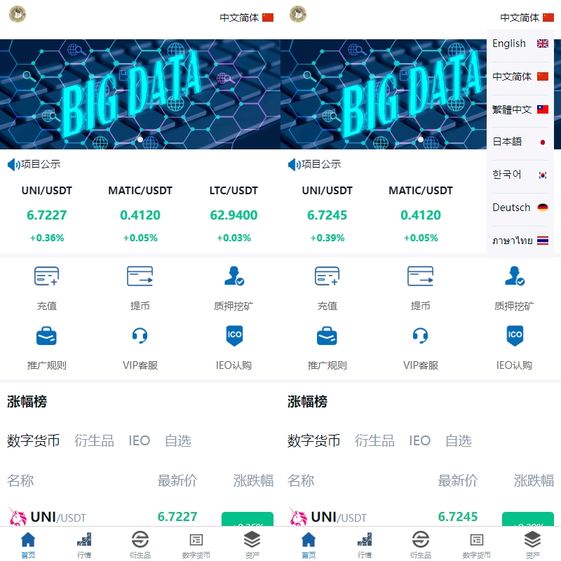新版多语言交易所系统/虚拟币外汇交易/期权合约交易