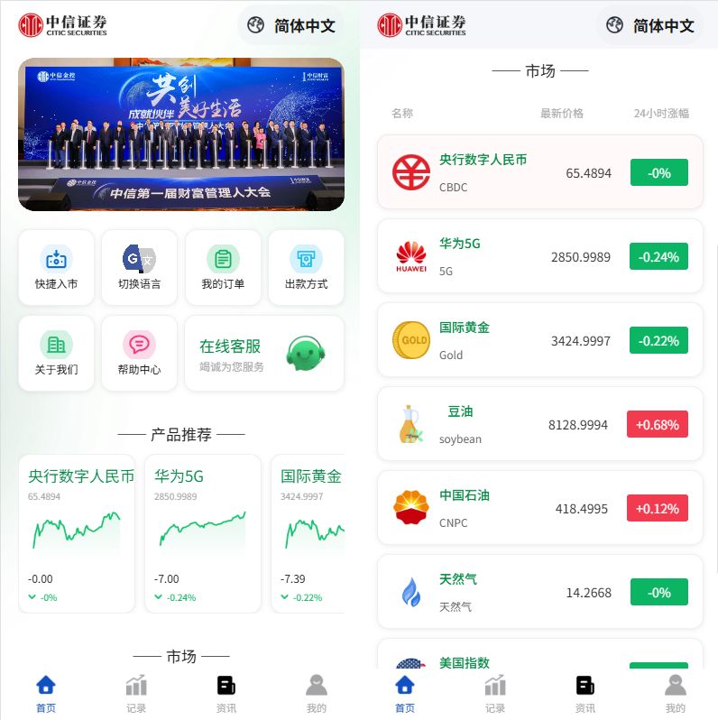 海外微盘系统/期货时间盘/多语言微盘/前端uniapp